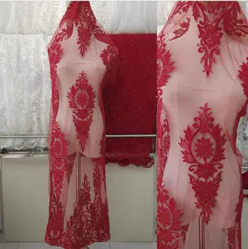 2017 Red Embroidery New Bridal Beading Lace Fabric ,Polyester Lace Fabric
2017 Red Embroidery New Bridal Beading Lace Fabric ,Polyester Lace Fabric