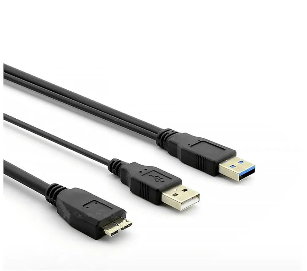 Micro USB 3.0 Y Cable SuperSpeed USB 3.0 Type A to Micro B Cable With USB Power For External Hard Drives Seagate Toshiba WD
Micro USB 3.0 Y Cable SuperSpeed USB 3.0 Type A to Micro B Cable With USB Power For External Hard Drives Seagate Toshiba WD