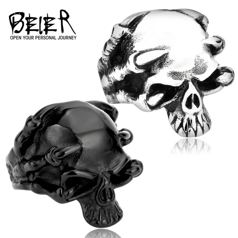Beier new store 316L Stainless Steel high quality Gothic Punk Claw Thingking Skull Skeleton Men's Rings LLBR8-049R
Beier new store 316L Stainless Steel high quality Gothic Punk Claw Thingking Skull Skeleton Men's Rings LLBR8-049R