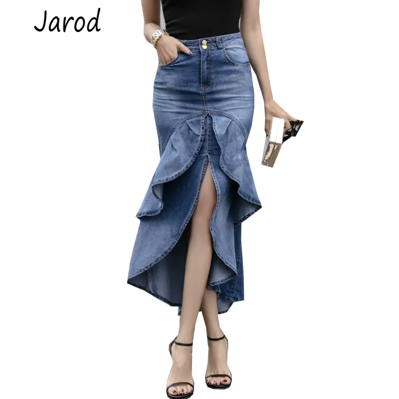 Lady Long Denim Skirt High Waist Gradient Tassel Jeans Trumpet Cool Fish Tail Mermaid Bohemian Maxi Skirts mermaid skirts female
Lady Long Denim Skirt High Waist Gradient Tassel Jeans Trumpet Cool Fish Tail Mermaid Bohemian Maxi Skirts mermaid skirts female
