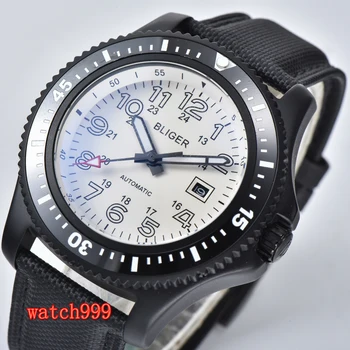 44mm new Bliger steel case rotating bezel date automatic men's watch white dial black leather strap waterproof mechanical watch
44mm new Bliger steel case rotating bezel date automatic men's watch white dial black leather strap waterproof mechanical watch