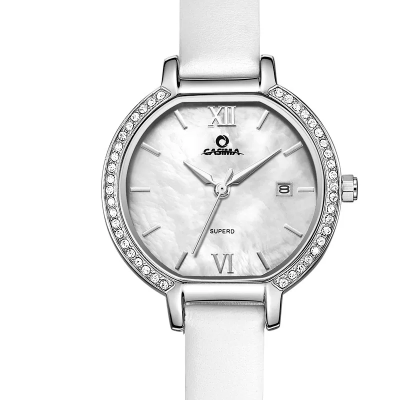 

Relogio feminino luxury brand watches women fashion elegent white gold bracelet quartz wrist watch waterproof 50m CASIMA#2614
