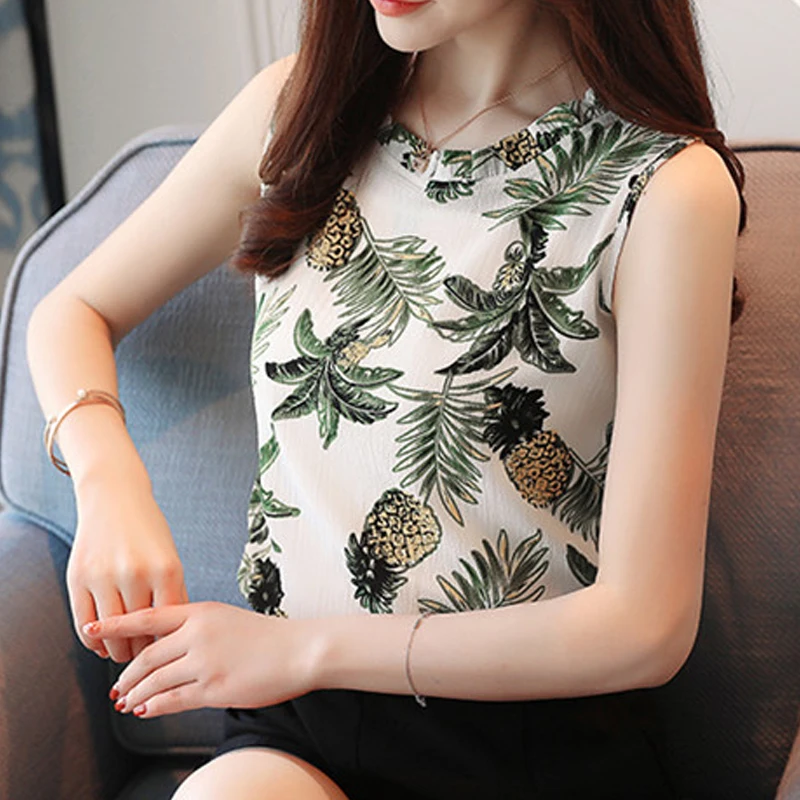 New 2019 Elegant Sleeveless Womens Chiffon Tops Blouses Vintage Floral Printed Summer Shirts Backless Slim Blusas Mujer 885H
New 2019 Elegant Sleeveless Womens Chiffon Tops Blouses Vintage Floral Printed Summer Shirts Backless Slim Blusas Mujer 885H