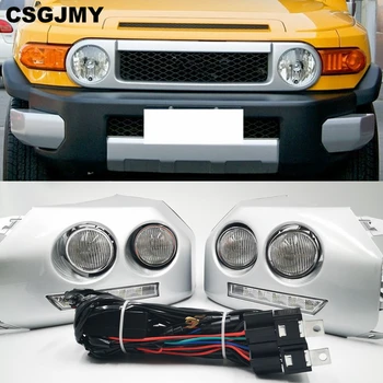 1Pair Car LED DRL Daytime running light for Toyota Fj Cruiser 2007 2008 2009 2010 2011 2012 2013 2014 fog lamp frame Fog light
1Pair Car LED DRL Daytime running light for Toyota Fj Cruiser 2007 2008 2009 2010 2011 2012 2013 2014 fog lamp frame Fog light