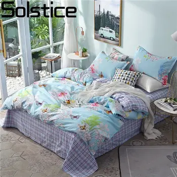 Solstice Home Textile Butterfly Flower Blue Duvet Cover Pillowcase Plaid Flat Sheets Girls Woman Teenage Adult Bedding Linen Set
Solstice Home Textile Butterfly Flower Blue Duvet Cover Pillowcase Plaid Flat Sheets Girls Woman Teenage Adult Bedding Linen Set