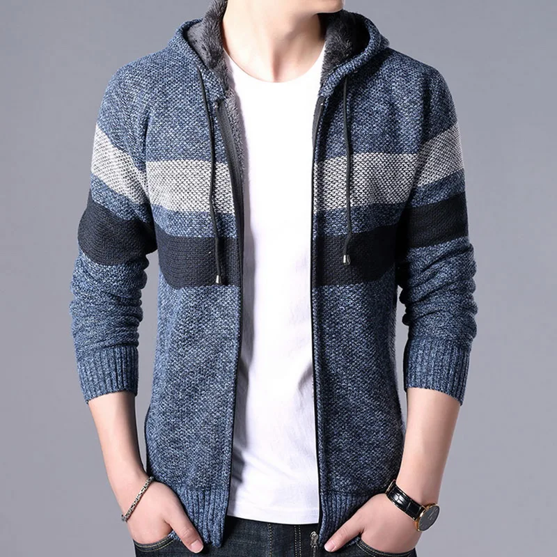 MJARTORIA Sweater Coat Men 2019 Winter Thick Warm Hooded Cardigan Jumpers Men Striped Cashmere Wool Zipper Fleece Coats Men
MJARTORIA Sweater Coat Men 2019 Winter Thick Warm Hooded Cardigan Jumpers Men Striped Cashmere Wool Zipper Fleece Coats Men
