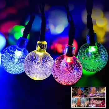 30 LED Globe Light String Solar Powered 8 Modes Outdoor Lamp for Christmas Party ALI88
30 LED Globe Light String Solar Powered 8 Modes Outdoor Lamp for Christmas Party ALI88