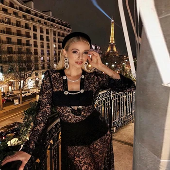 Newest Fashion Summer Bandage Jumpsuits 2019 Sexy Black Button Long Sleeve Lace Hollow Out Jumpsuit Party Jumpsuit Wholesale
Newest Fashion Summer Bandage Jumpsuits 2019 Sexy Black Button Long Sleeve Lace Hollow Out Jumpsuit Party Jumpsuit Wholesale