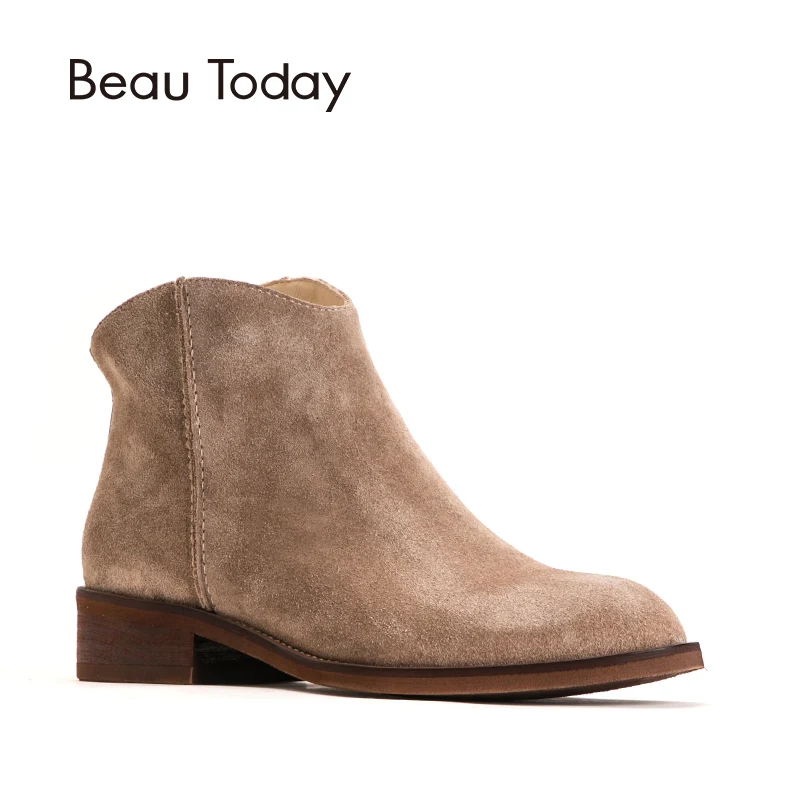 BeauToday Ankle Boots Genuine Leather Top Quality Zipper Autumn Winter Fashion Lady Cow Suede Shoes Handmade 03274
BeauToday Ankle Boots Genuine Leather Top Quality Zipper Autumn Winter Fashion Lady Cow Suede Shoes Handmade 03274