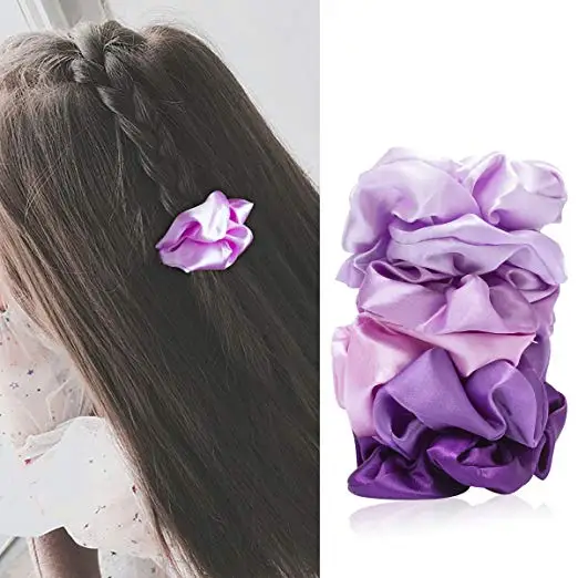 Cubaco 12 Pieces Satin Hair Scrunchies Elastic Hair Bobbles