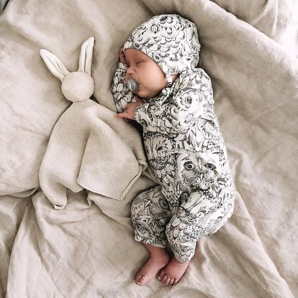 Spring and Autumn Newborn Infant Baby Boy Girl Cartoon Owl Printed Long Sleeve Romper Jumpsuit Hat Clothes Outfits Set Z12$
Spring and Autumn Newborn Infant Baby Boy Girl Cartoon Owl Printed Long Sleeve Romper Jumpsuit Hat Clothes Outfits Set Z12$
