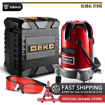 DEKO LL58 5 Lines 6 Points Laser Level With Tripod 360 Degrees Rotary Self-leveling Horizontal Vertical Cross Line Y Box Set
DEKO LL58 5 Lines 6 Points Laser Level With Tripod 360 Degrees Rotary Self-leveling Horizontal Vertical Cross Line Y Box Set