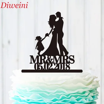 Personalized Mr and Mrs Cake Topper, Silhouette Bride and Groom Cake Topper ,Unique Cake Topper With Little Girl For Wedding
Personalized Mr and Mrs Cake Topper, Silhouette Bride and Groom Cake Topper ,Unique Cake Topper With Little Girl For Wedding