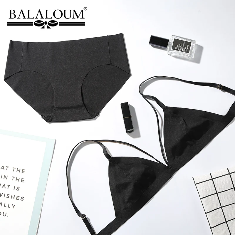 Balaloum Women's Sexy Triangle Bralette Bras Thin Cup Underwear Panty Sets Comfortable Lift Up Seamless Lingerie Brassiere Brief
Balaloum Women's Sexy Triangle Bralette Bras Thin Cup Underwear Panty Sets Comfortable Lift Up Seamless Lingerie Brassiere Brief