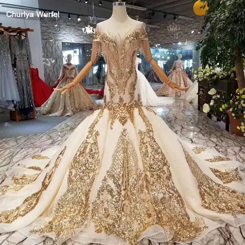LS22005 luxury mermaid wedding dresses with golden lace o-neck tassel short sleeves open back trumpet bride gowns wedding dress
LS22005 luxury mermaid wedding dresses with golden lace o-neck tassel short sleeves open back trumpet bride gowns wedding dress