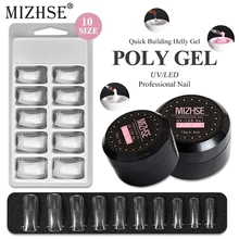 Mizhse uv 젤 폴리 젤 손톱 polygels 손톱 빌더 gellak poligel 키트 네일 확장 아크릴 네일 크리스탈 uv 수지 빌더(China)