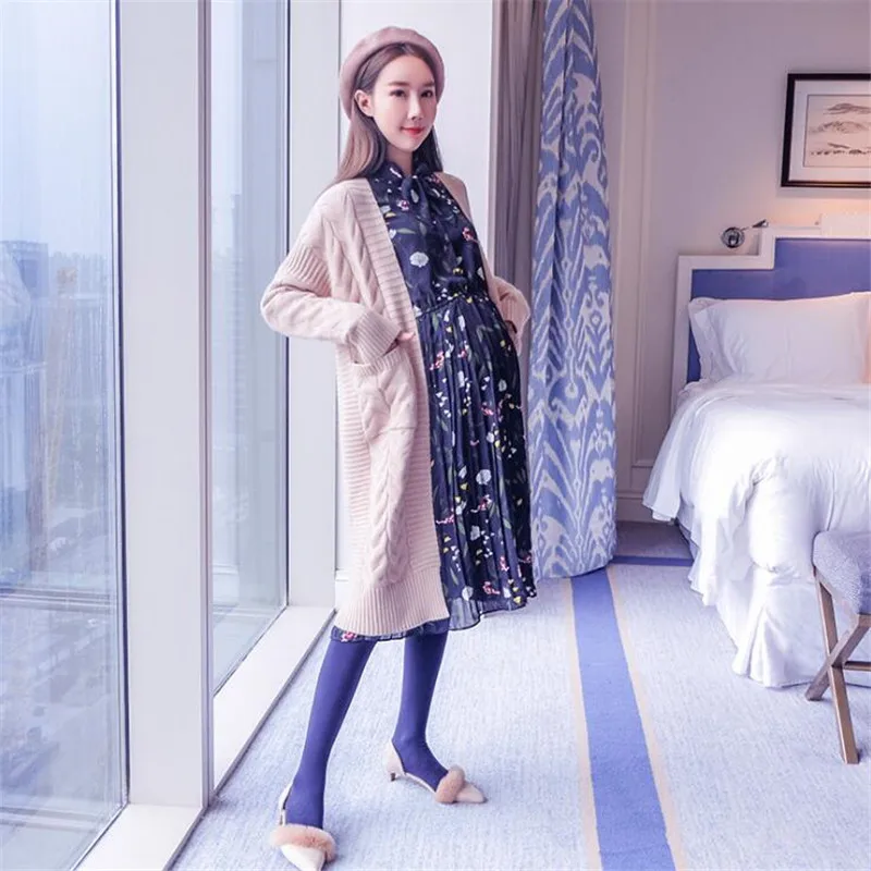 Free Size Pregnant Women Long Sweater Coat Fall Loose knitting Cardigan Spring Autumn Large Maternity Outfit Gravidas Roupas 
Free Size Pregnant Women Long Sweater Coat Fall Loose knitting Cardigan Spring Autumn Large Maternity Outfit Gravidas Roupas