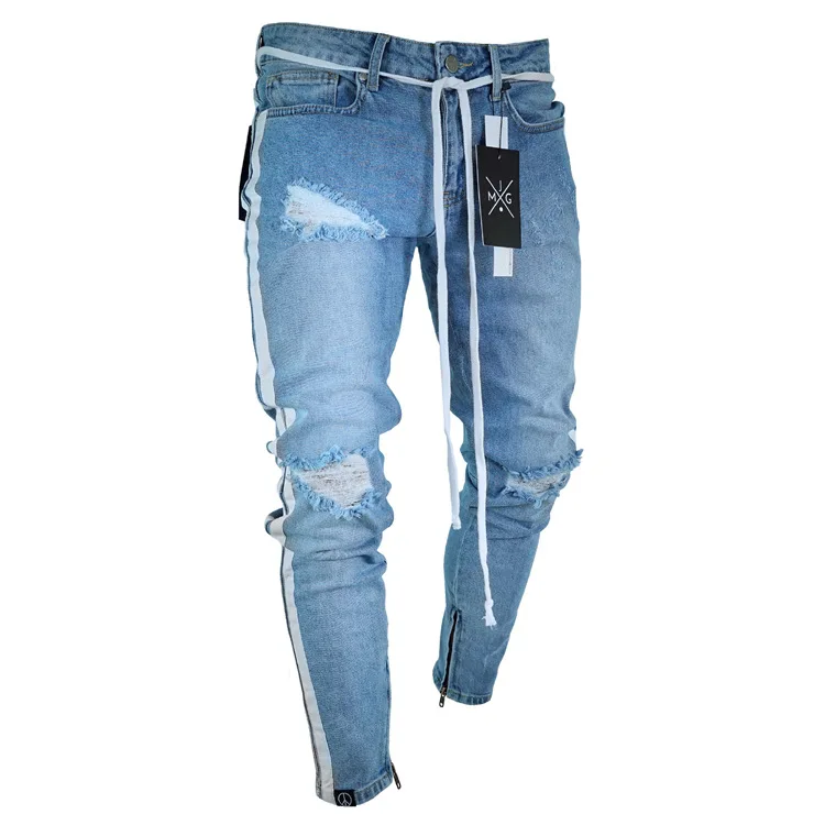 Mens Skinny Jeans 2019 New Broken Car Cloth Strips Billionaire Elastic Denim Trousers Men Feet Jeans Homme Marque De Luxe
Mens Skinny Jeans 2019 New Broken Car Cloth Strips Billionaire Elastic Denim Trousers Men Feet Jeans Homme Marque De Luxe