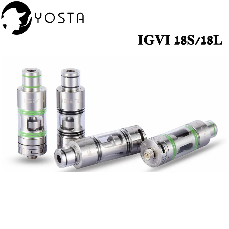 Yosta IGVI 18S/18L Tank IGVI 18S 3ML IGVI 18L 4ML Adjustable Airflow Control Tank with Side Filling Design For 510 Thread Vape
Yosta IGVI 18S/18L Tank IGVI 18S 3ML IGVI 18L 4ML Adjustable Airflow Control Tank with Side Filling Design For 510 Thread Vape