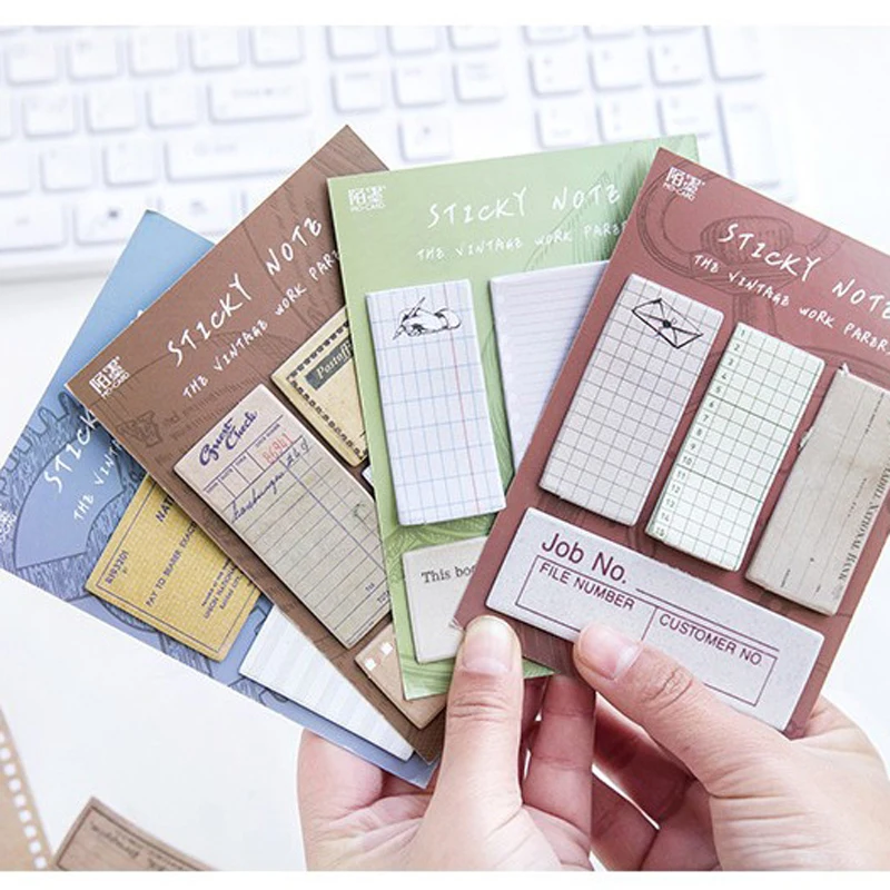 Vintage sticky Note Retro Memo Pad stickers Planner Diary Decoration Bookmark Post office and school supplies Gift Stationery
Vintage sticky Note Retro Memo Pad stickers Planner Diary Decoration Bookmark Post office and school supplies Gift Stationery