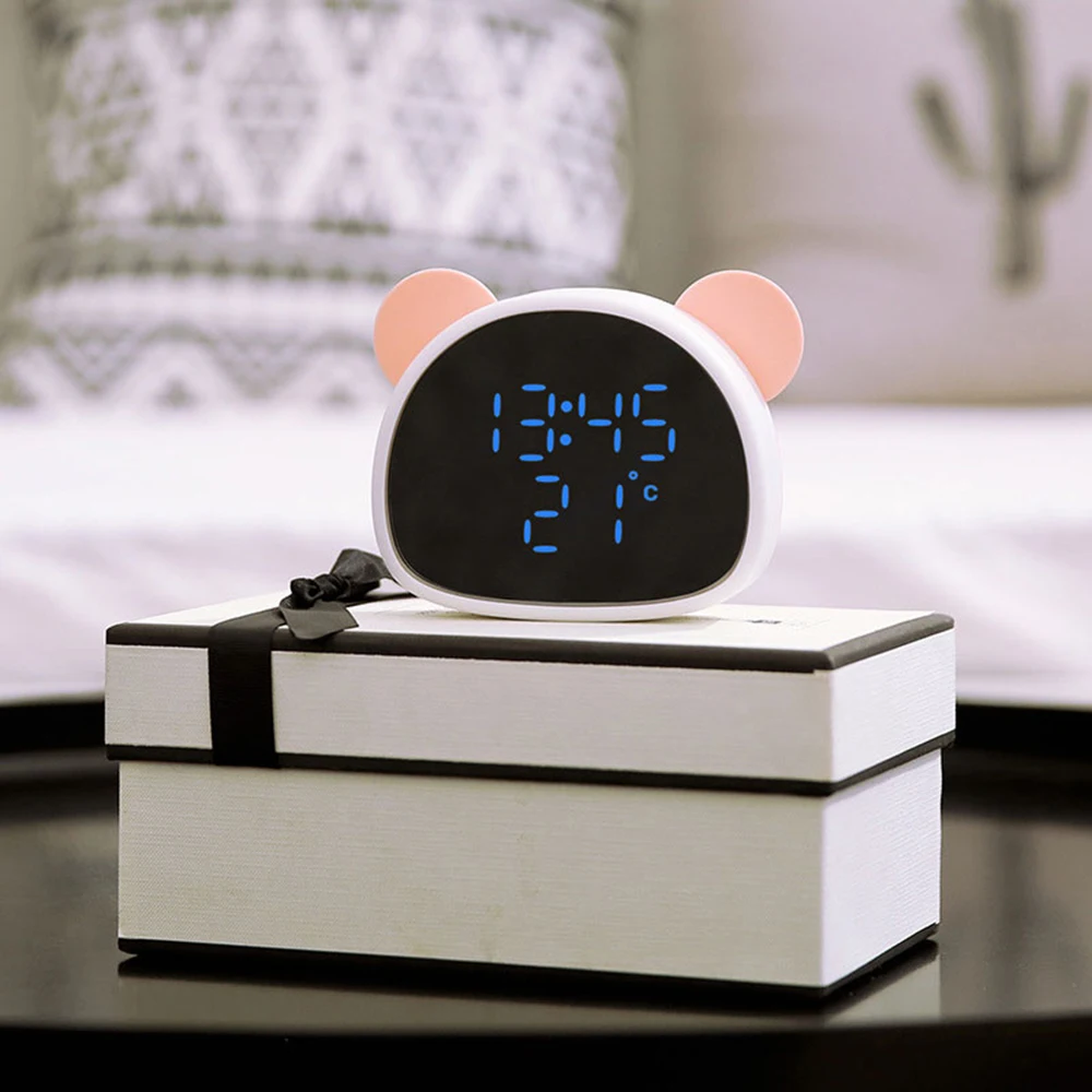 Cartoon Panda LED Mirror Alarm Clock Digital Snooze Table Clock Temp Time Display Sounds Control Voice Record For Girlfriend
Cartoon Panda LED Mirror Alarm Clock Digital Snooze Table Clock Temp Time Display Sounds Control Voice Record For Girlfriend