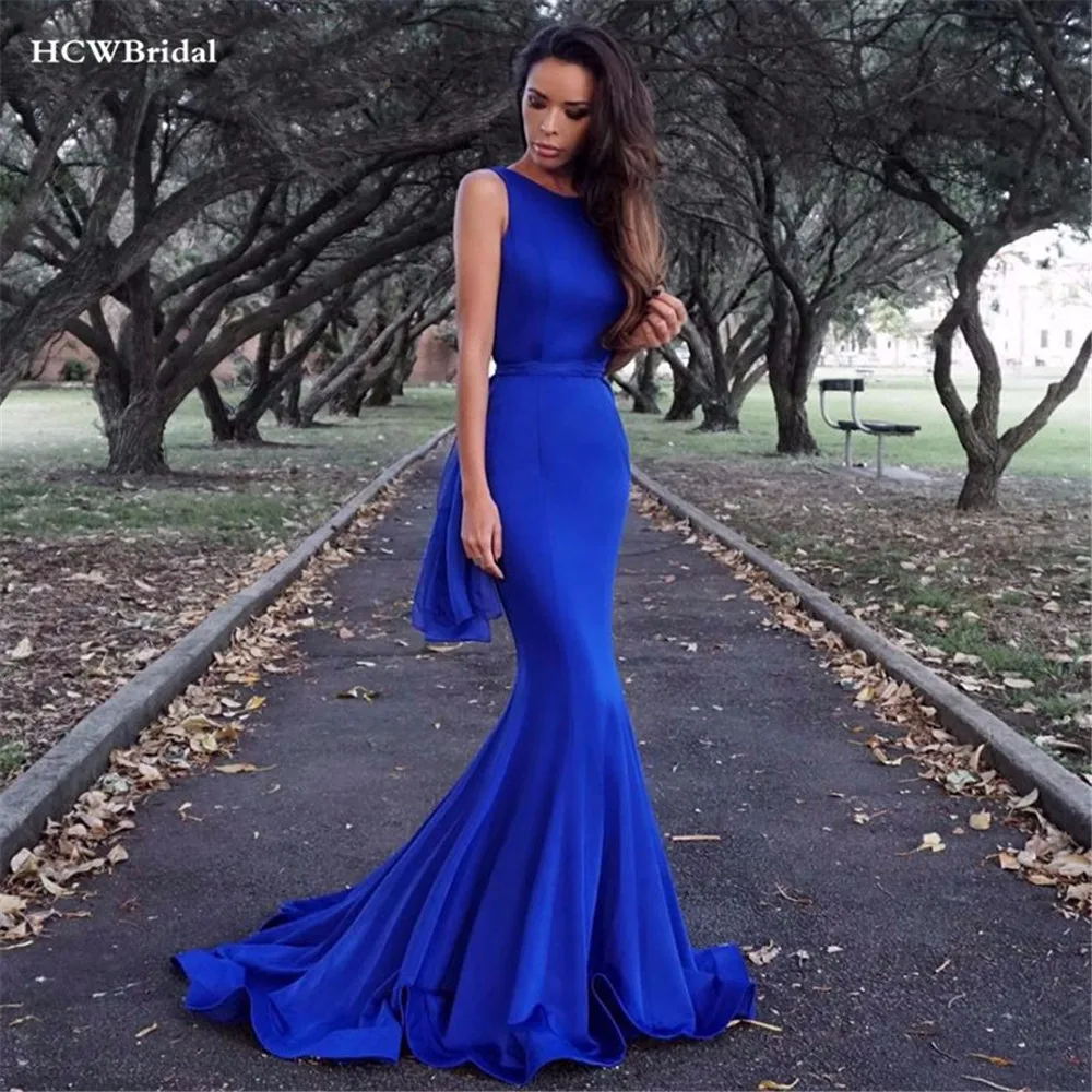 Royal Blue Mermaid Backless Dress Evening 2019 New Arrival Elastic Satin Floor Length Long Prom Gown Cheap Wedding Party Dresses
Royal Blue Mermaid Backless Dress Evening 2019 New Arrival Elastic Satin Floor Length Long Prom Gown Cheap Wedding Party Dresses