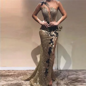 Fashion African Sequin Mermaid Evening Party Dresses Elegant One Shoulder Long Evening Gowns Applique 2019 Side Slit Prom Gowns
Fashion African Sequin Mermaid Evening Party Dresses Elegant One Shoulder Long Evening Gowns Applique 2019 Side Slit Prom Gowns