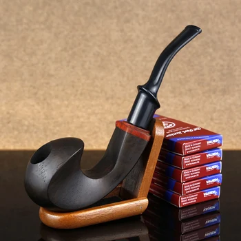 Vintage Chinese RuYi Pattern Smoking Pipe with 50 pieces Filter Wooden Stand Ebony Wood Tobacco Pipe 9mm Activated Carbon Filter
Vintage Chinese RuYi Pattern Smoking Pipe with 50 pieces Filter Wooden Stand Ebony Wood Tobacco Pipe 9mm Activated Carbon Filter