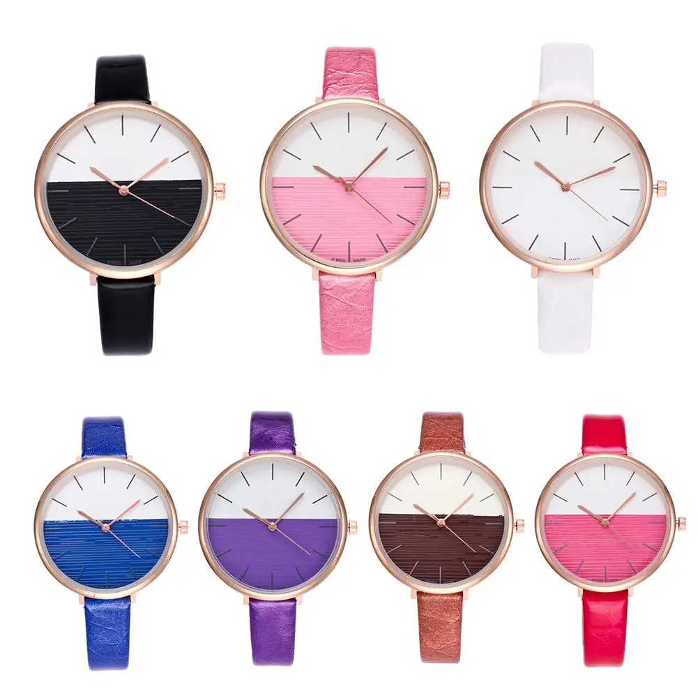 Fashion Students Girls Two Color Round Dial Number Free Wrist Watch Quartz Gift luminous watch women relogio feminino
Fashion Students Girls Two Color Round Dial Number Free Wrist Watch Quartz Gift luminous watch women relogio feminino