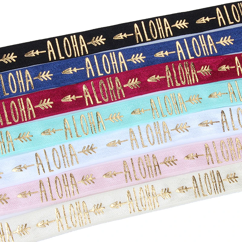 Hot selling beautiful bridal ALOHA arrow foe ribbons fold over elastic for party
Hot selling beautiful bridal ALOHA arrow foe ribbons fold over elastic for party