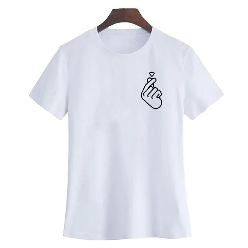 2019 New Pocket Korean Love T Shirt Women Summer Streetwear Graphic Printing Woman Clothes Tops Black White Cotton T Shirt
2019 New Pocket Korean Love T Shirt Women Summer Streetwear Graphic Printing Woman Clothes Tops Black White Cotton T Shirt