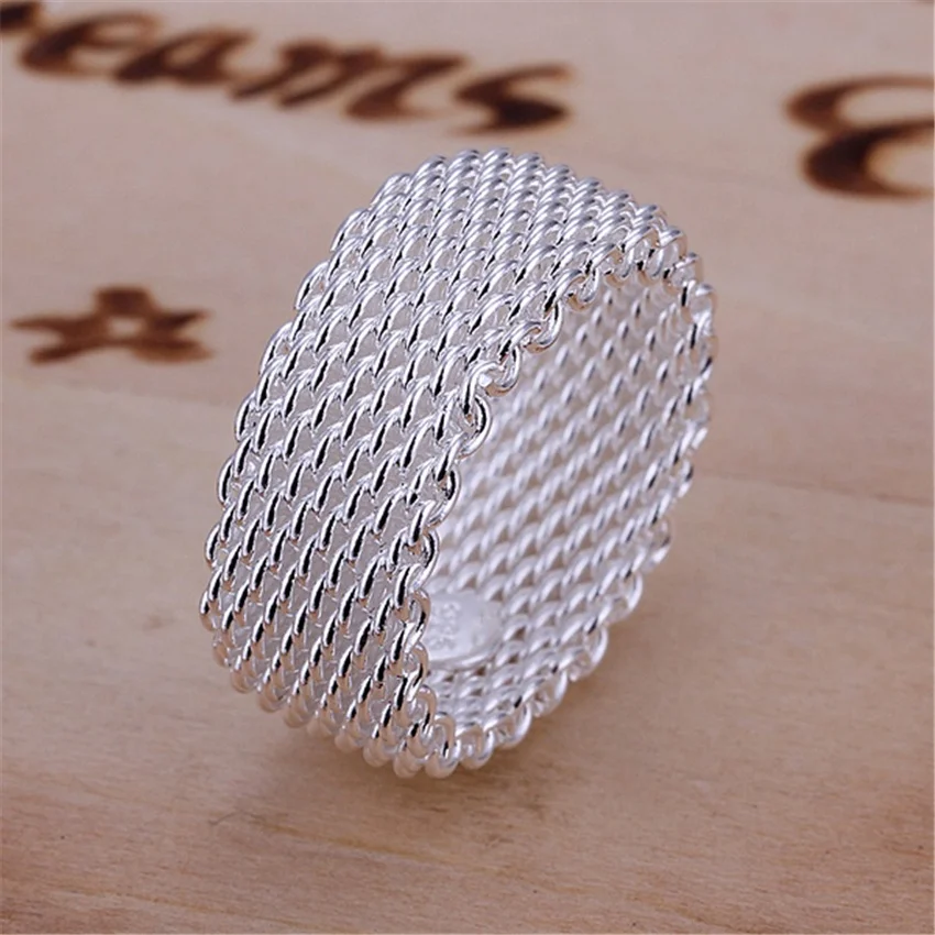 R40 Christmas gift free shipping wholesale Fashion chain mesh silver color ring high quality fashion classic gift Jewelry
R40 Christmas gift free shipping wholesale Fashion chain mesh silver color ring high quality fashion classic gift Jewelry