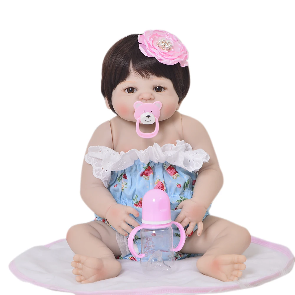 55cm Silicone Reborn brown eyes Baby Doll Kids Playmate Gift for Girls Baby Alive diy Toys wear fashion clothes Doll Bebe Reborn
55cm Silicone Reborn brown eyes Baby Doll Kids Playmate Gift for Girls Baby Alive diy Toys wear fashion clothes Doll Bebe Reborn