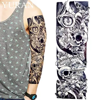 3D Black Cool Skull Totem Waterproof Tattoo Letter Men Full Shoulder Body Art Temporary Tattoo Stickers Women Arm Fake Tatto Leg
3D Black Cool Skull Totem Waterproof Tattoo Letter Men Full Shoulder Body Art Temporary Tattoo Stickers Women Arm Fake Tatto Leg
