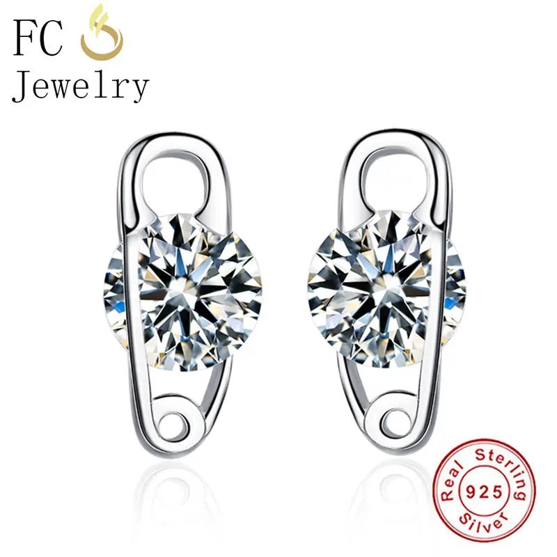 FC Jewelry 925 Sterling Silver Minimalist Cute Safety Pin Zircon Stone Austrian Stud Earrings Women Girl Children Brinco Bijoux
FC Jewelry 925 Sterling Silver Minimalist Cute Safety Pin Zircon Stone Austrian Stud Earrings Women Girl Children Brinco Bijoux