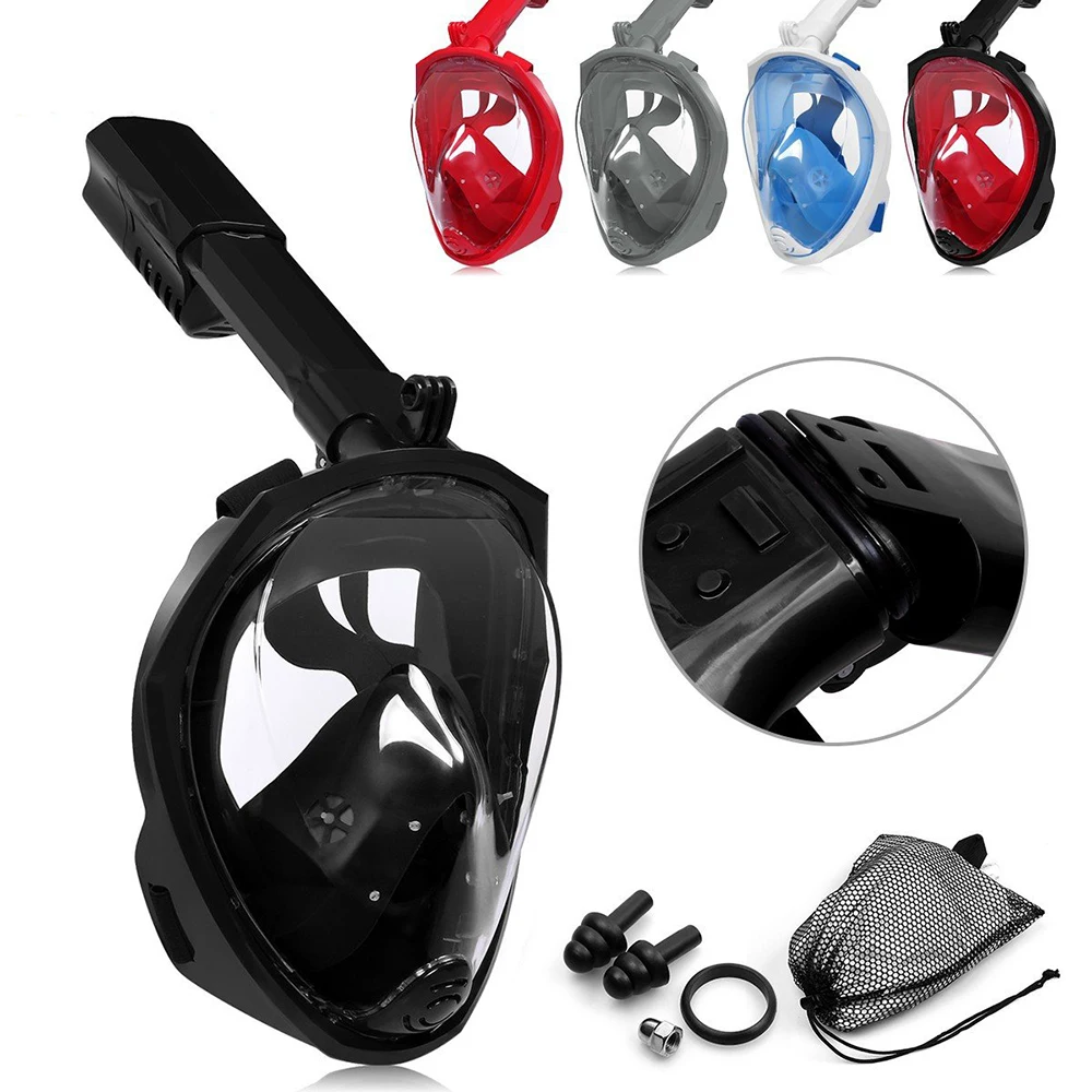 Upgrade Full Face Snorkeling Masks Panoramic View Anti-fog Anti-Leak Swimming Snorkel Scuba Underwater Diving Mask GoPro
Upgrade Full Face Snorkeling Masks Panoramic View Anti-fog Anti-Leak Swimming Snorkel Scuba Underwater Diving Mask GoPro