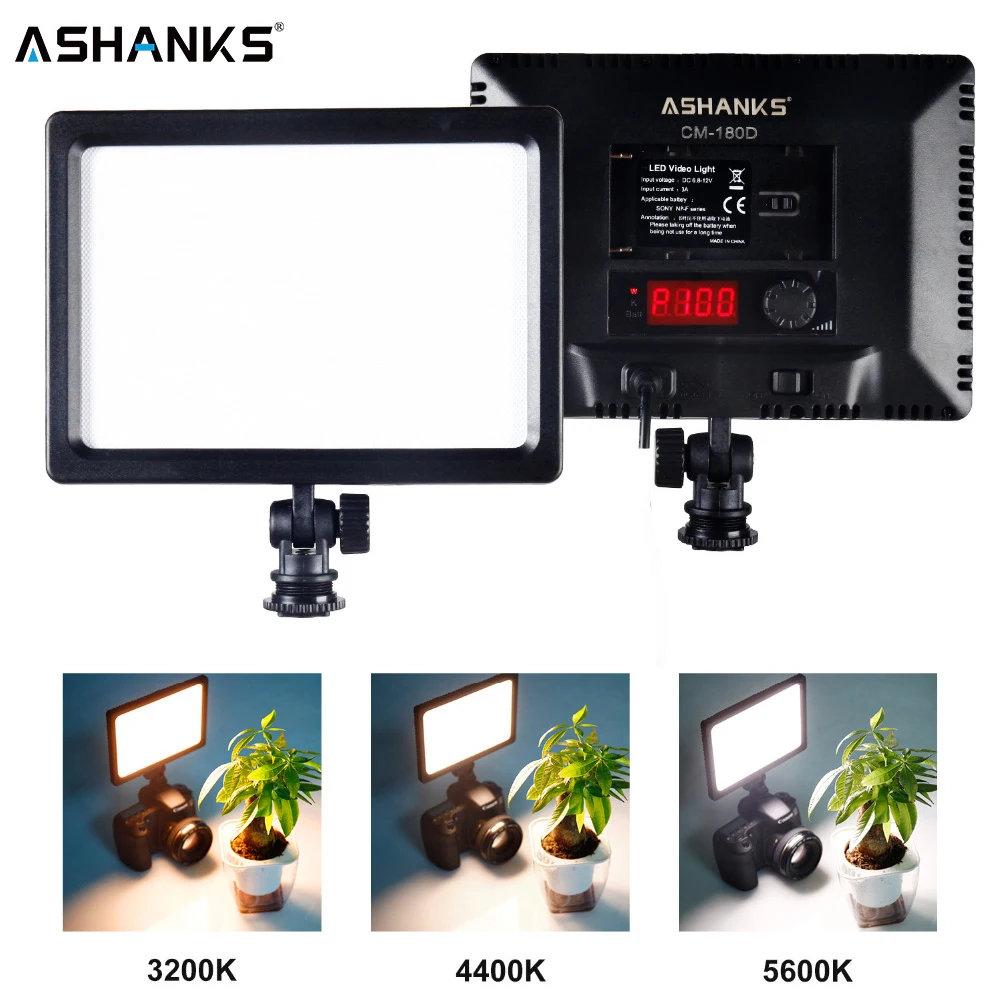 ASHANKS 12W On Camera Led Video Light & 112 LED Bulbs Pad Panel Light 3200/5600k for Canon Nikon Sony Panasonic DSLR Camera Lamp
ASHANKS 12W On Camera Led Video Light & 112 LED Bulbs Pad Panel Light 3200/5600k for Canon Nikon Sony Panasonic DSLR Camera Lamp