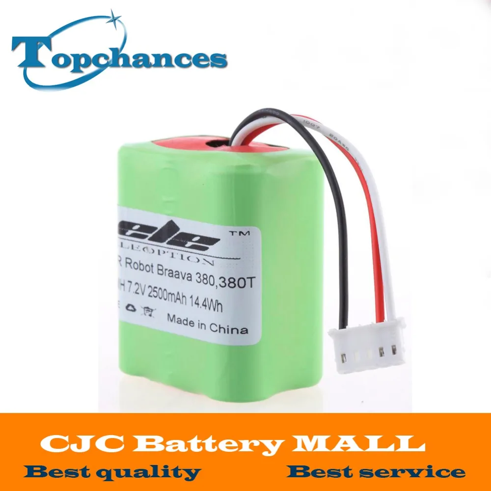 High Quality New 7.2V Full 2500mAh Vacuum Replacement Battery For iRobot Roomba Braava 380 & 380T 
High Quality New 7.2V Full 2500mAh Vacuum Replacement Battery For iRobot Roomba Braava 380 & 380T