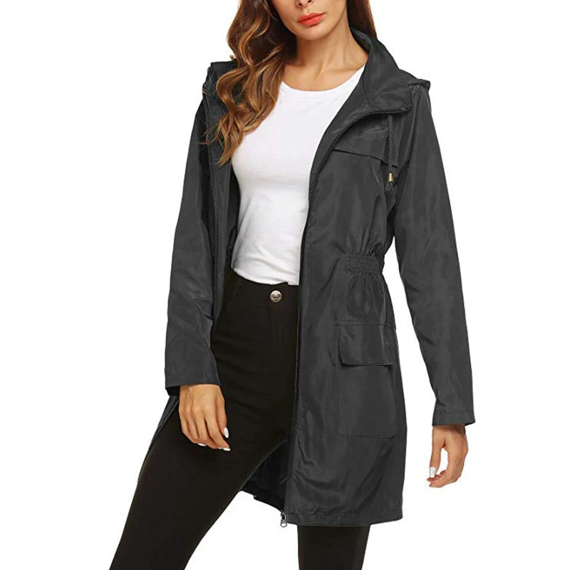 Women Zipper Hooded Raincoat Waterproof Quick-drying Breathable Windproof Long Coat TS95
Women Zipper Hooded Raincoat Waterproof Quick-drying Breathable Windproof Long Coat TS95