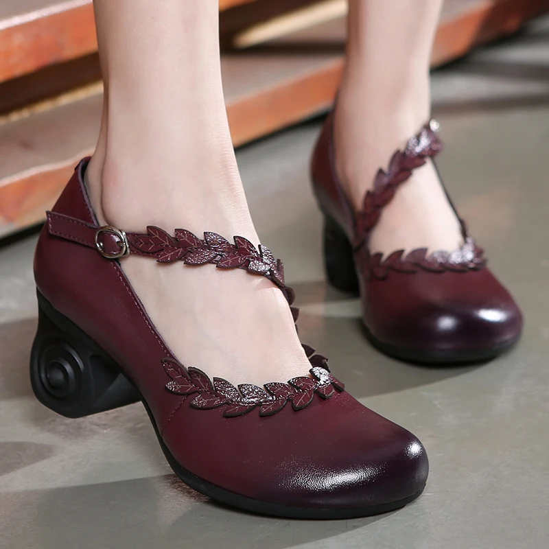 Women 6 CM High Heels Leather Pumps Chunky Spring Shoes Retro Style 2019 Handmade Leather Women Pumps Sale Ankle Strap Shoes
Women 6 CM High Heels Leather Pumps Chunky Spring Shoes Retro Style 2019 Handmade Leather Women Pumps Sale Ankle Strap Shoes