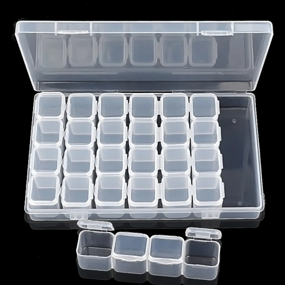 28 Grids Removable Nail Decoration Storage Box Transparent Powder Rhinestone Container Organizer Box Nail Art Accessories Tool
28 Grids Removable Nail Decoration Storage Box Transparent Powder Rhinestone Container Organizer Box Nail Art Accessories Tool