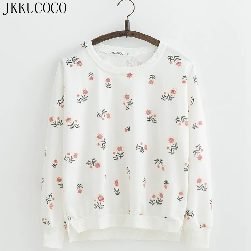 JKKUCOCO Sunflower Cotton hoodies Long Batwing Sleeve O-neck thin loose sweatshirts Women Sweatshirt pullovers Female S M L
JKKUCOCO Sunflower Cotton hoodies Long Batwing Sleeve O-neck thin loose sweatshirts Women Sweatshirt pullovers Female S M L