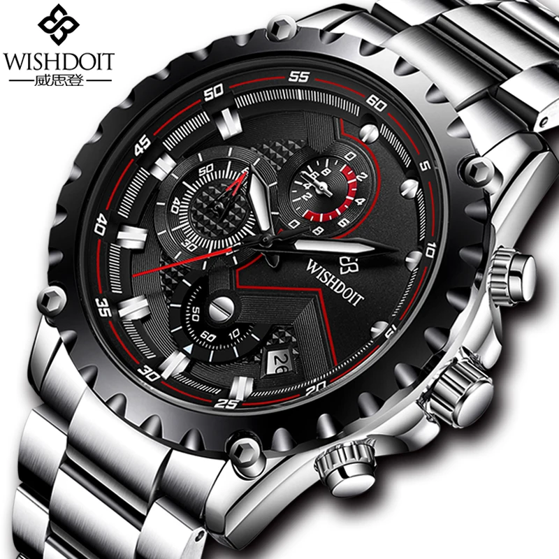 2019 Men Watch Top Brand WISHDOIT Men's Military Sports Watch Mens Stainless Steel Waterproof Quartz Watches Relogio Masculino
2019 Men Watch Top Brand WISHDOIT Men's Military Sports Watch Mens Stainless Steel Waterproof Quartz Watches Relogio Masculino