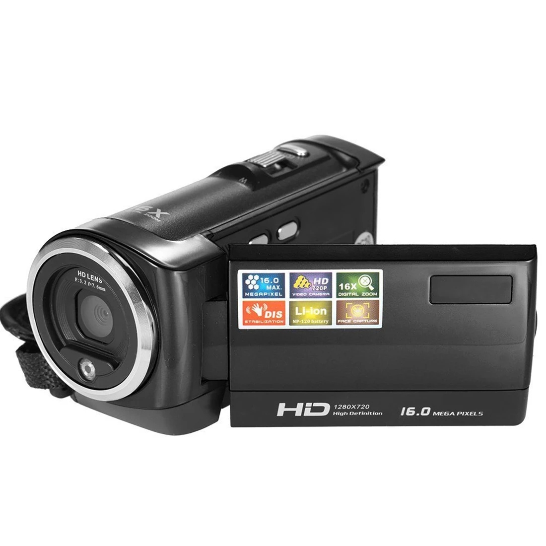 MOOL HDV-107 Digital Video Camcorder Camera HD 720P 16MP DVR 2.7'' TFT LCD Screen 16x ZOOM Black
MOOL HDV-107 Digital Video Camcorder Camera HD 720P 16MP DVR 2.7'' TFT LCD Screen 16x ZOOM Black