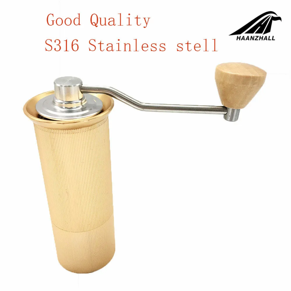 HAANZHALL 45MM Manual Coffee grinder Stainless steel Burr grinder Conical Coffe bean miller Manual Coffee Milling machine
HAANZHALL 45MM Manual Coffee grinder Stainless steel Burr grinder Conical Coffe bean miller Manual Coffee Milling machine