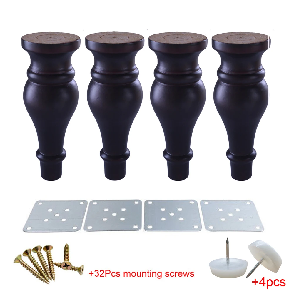 4pcs Wooden Furniture Legs Feet 180x65x25mm Gourd-shaped Black Eucalyptus Sofa Bed Cupboard Tea Table TV Cabinet Furniture DIY
4pcs Wooden Furniture Legs Feet 180x65x25mm Gourd-shaped Black Eucalyptus Sofa Bed Cupboard Tea Table TV Cabinet Furniture DIY