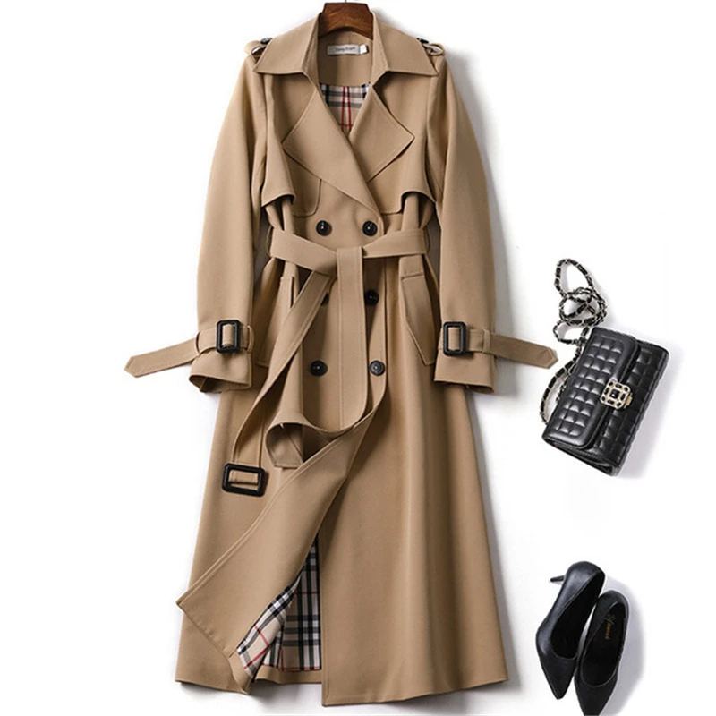 2019 New Spring Autumn ladies Trench coat Long Coats Fashion Double Breasted High quality Casual Womens Windbreakers Outerwear
2019 New Spring Autumn ladies Trench coat Long Coats Fashion Double Breasted High quality Casual Womens Windbreakers Outerwear