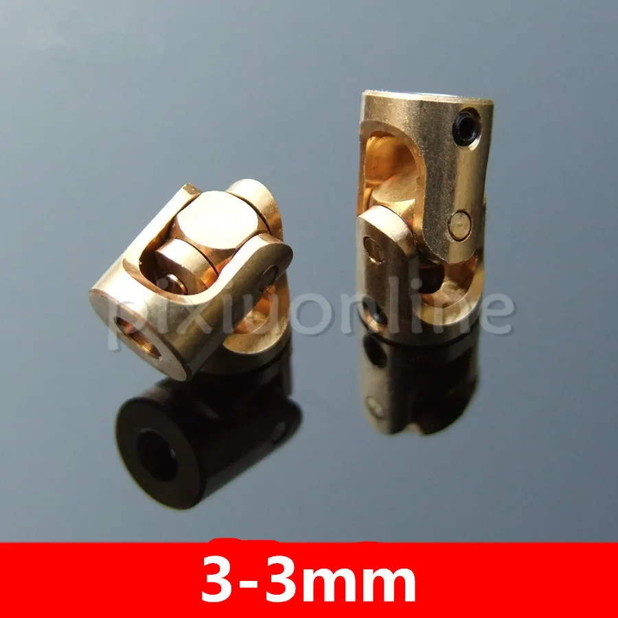Description Picture 2 of item1suit K944b Brass Universal Joints 3-3mm Micro U-joint with Wrench and Screw Model Car Making Free Shipping Russia