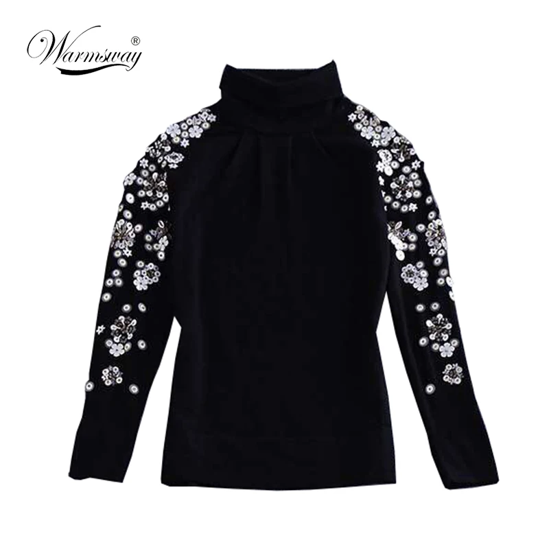 Womens Sweaters Fashion Autumn/winter Turtleneck Korean Sweater Sequin Beading Embroidery Women Sweaters Big Size C-002
Womens Sweaters Fashion Autumn/winter Turtleneck Korean Sweater Sequin Beading Embroidery Women Sweaters Big Size C-002
