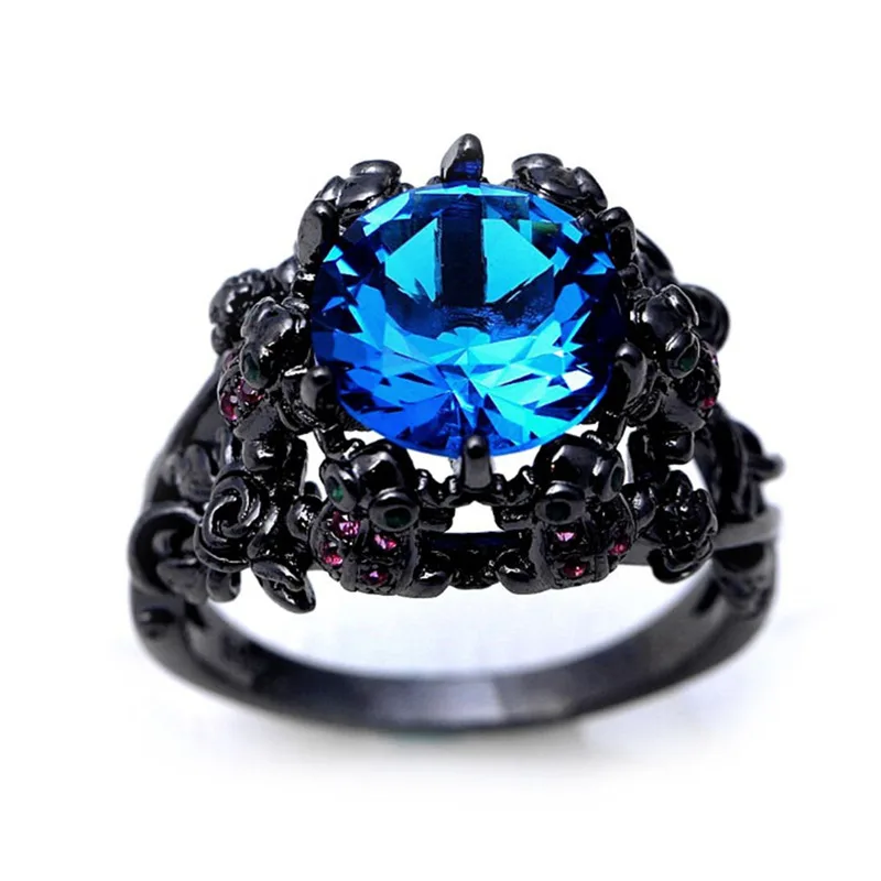 Fashion Wedding Frog Rings For Women Vintage Blue CZ Stone Ring Bague Femme Black Gold Color Engagement Ring Anillos
Fashion Wedding Frog Rings For Women Vintage Blue CZ Stone Ring Bague Femme Black Gold Color Engagement Ring Anillos